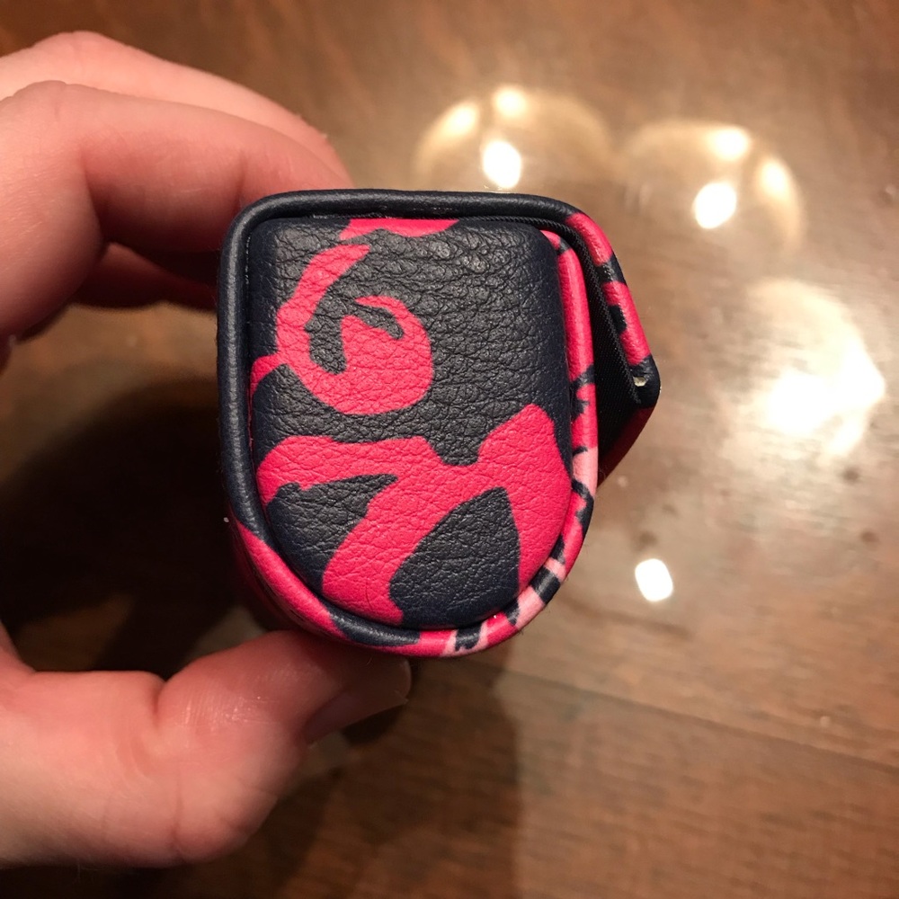Lilly Pulitzer Navy and Bright Pink lipstick Holder case - Picture 2 of 7